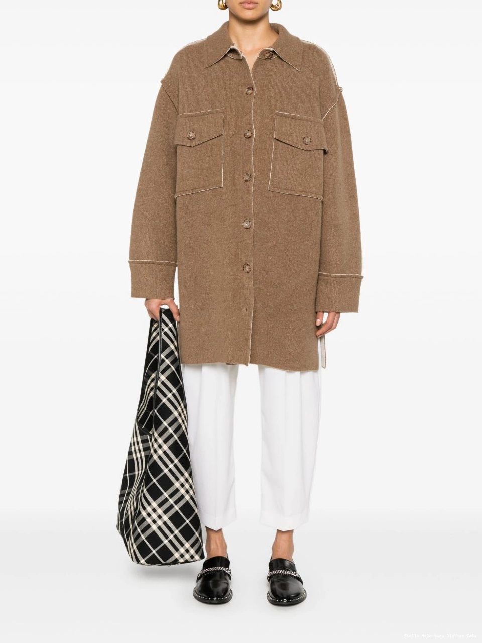 Cheap Stella exposed-seam McCartney cardi-coat Women 0710